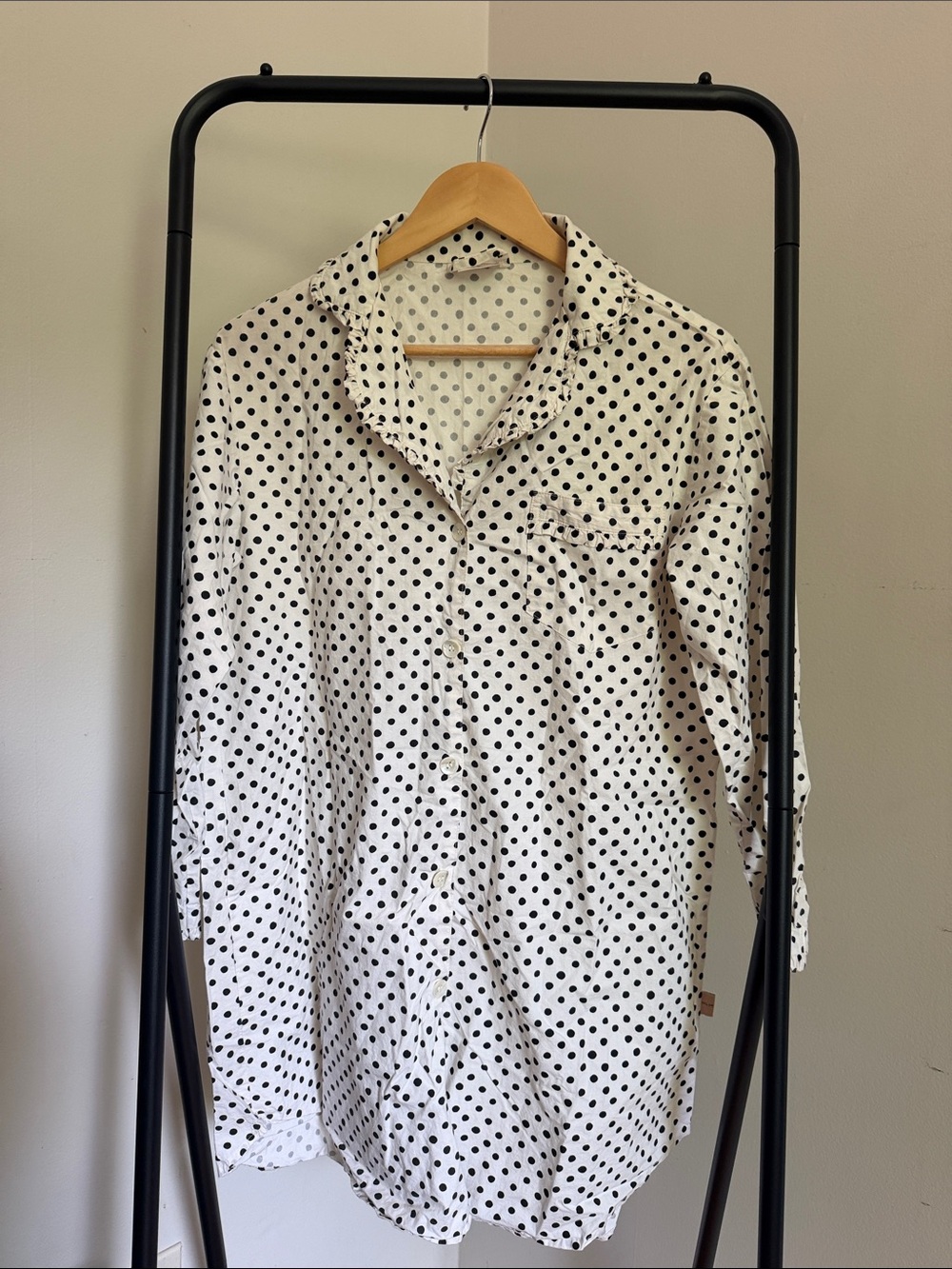Taylor Linens Polka Dot Sleep Shirt Dress